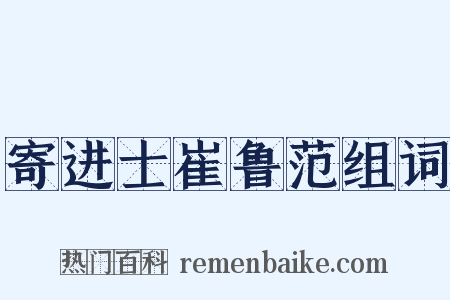 寄进士崔鲁范组词是什么意思的图片